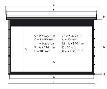 Kauber Blue Label Tensioned BT Cinema 113 16-9 Grey Pro_1