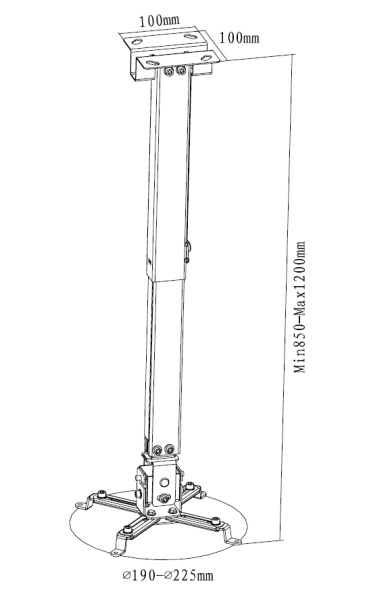Крепление потолочное для проектора Digis DSM-2L_
