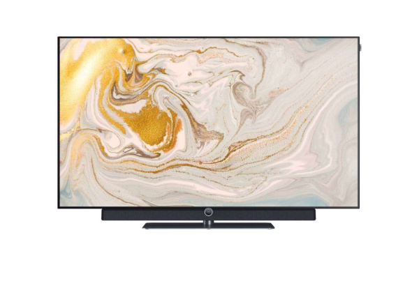 Loewe_bild_5_65_tablestand_basalt grey_frontal 300dpi RGB