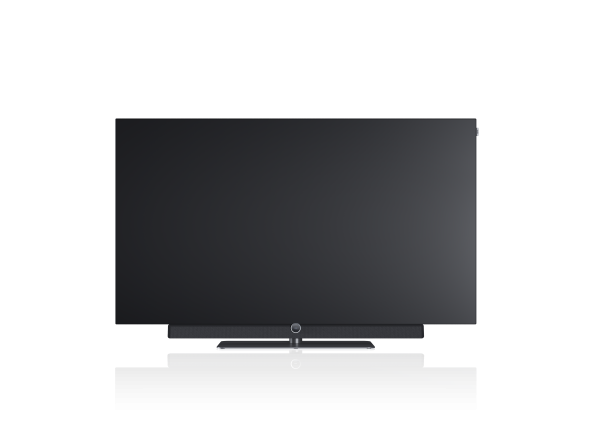 Loewe_bild_5_65_tablestand_basalt grey_frontal_reflect