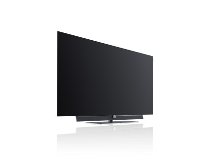 Loewe_bild_5_65_tablestand_basalt grey_leicht_rechts_reflect